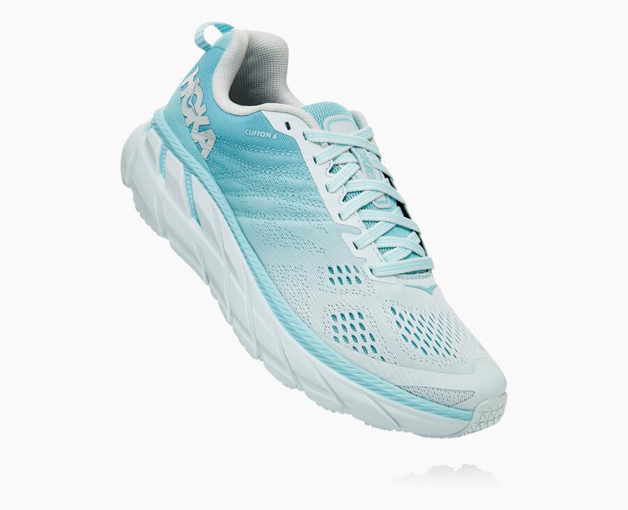 Basket Hoka One One Clifton 6 Femme - Bleu/Blanche - DRN-562849